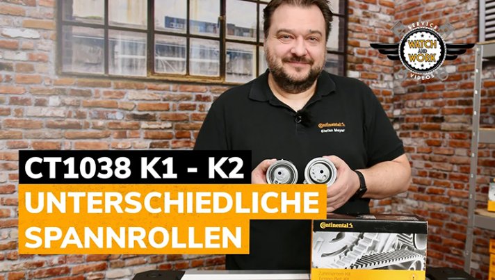 Checkup - Unterschiedliche Spannrollen CT1038 K1/K2